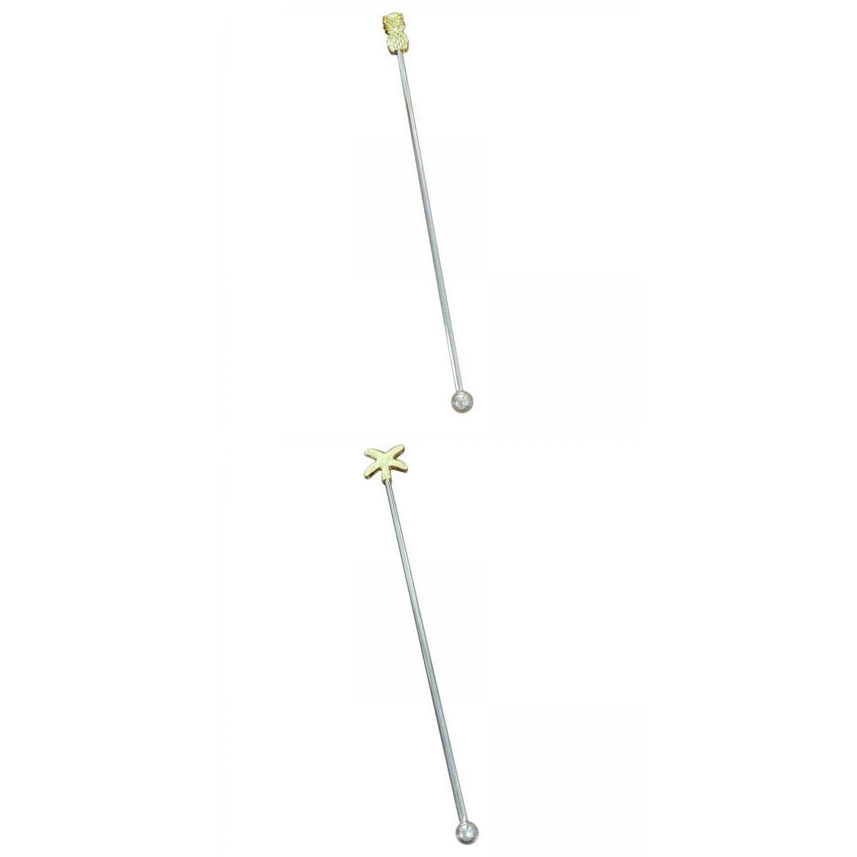 2x 8inch Stainless Steel Mixing Spoon Bar Drink Cocktail Shaker Bar Tool