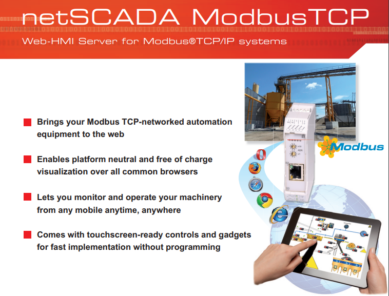 Web-HMI Server for Modbus TCP/IP system - Hàng chính hãng