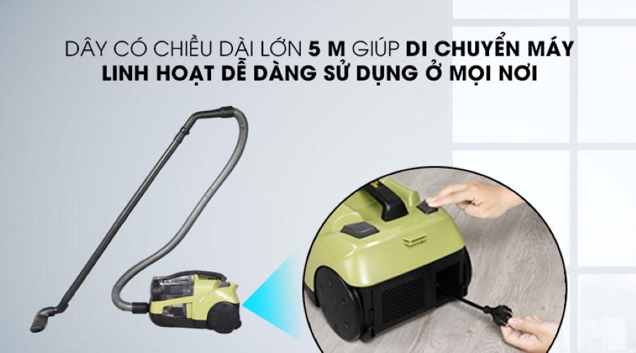 Máy hút bụi Panasonic MC - CL571GN49 - 1600W. Hàng chính hãng