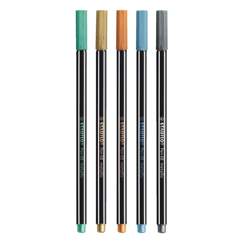 Bút lông màu nhũ STABILO Pen68 Metallic 1.4mm PNM68 - Nhũ xanh dương (841)