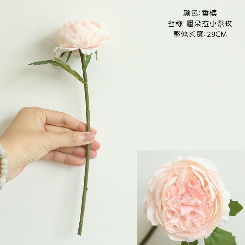 Siêu rẻ-HOA HỒNG PANDORA Loại 1 Giống Thật-Hoa giả lụa trang trí nhà cửa văn phòng quán cafe-Mẫu đơn