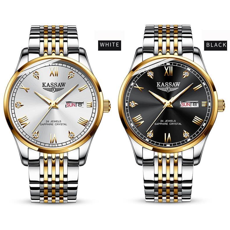 Đồng hồ nam chính hãng KASSAW K877-1 chống nước,chống xước,kính sapphire ,hàng mới 100% ,Đồng hồ cơ