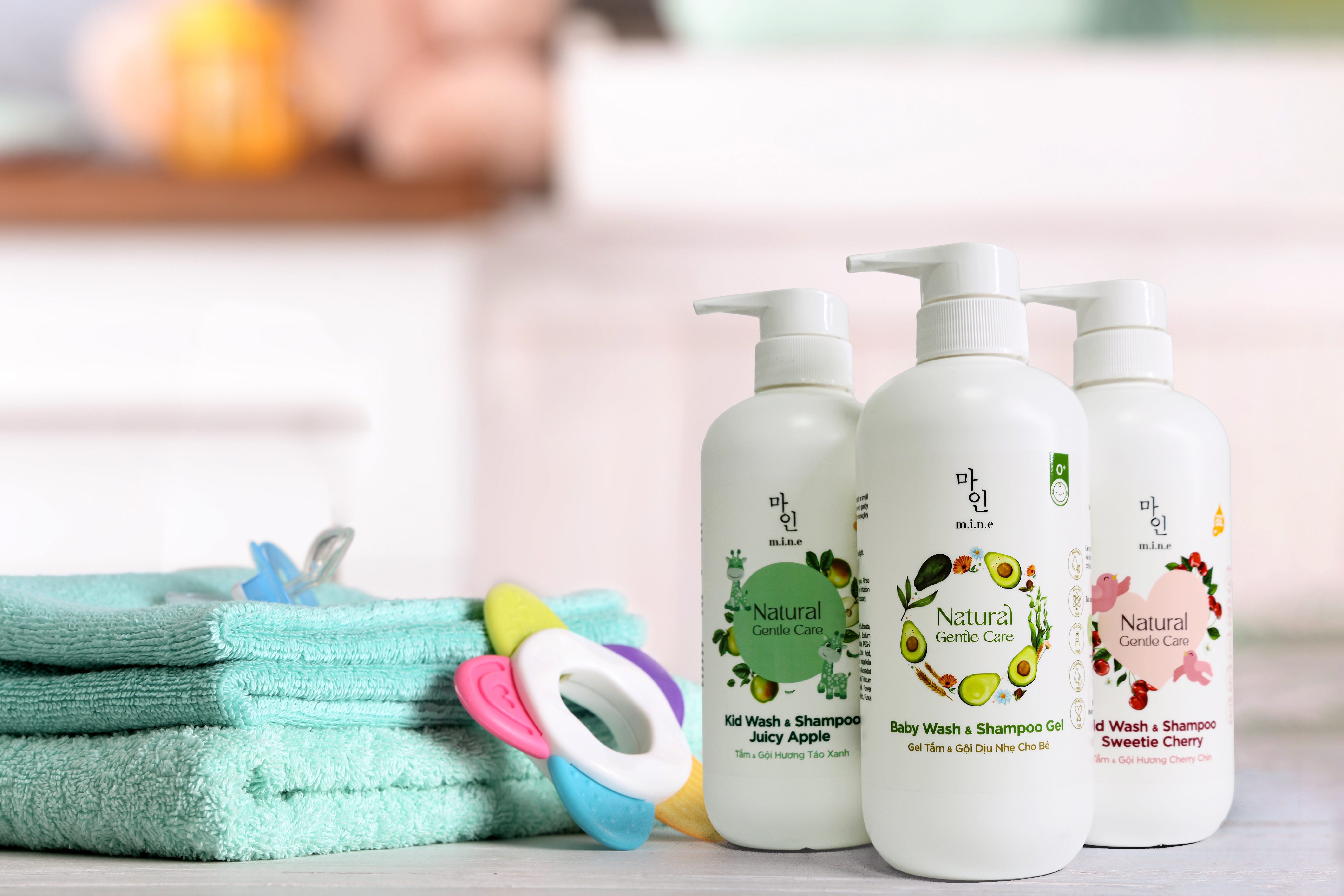 Tắm &amp; gội dịu nhẹ Hương Phấn cho bé 0+ MINE - Baby Wash &amp; Shampoo Gel