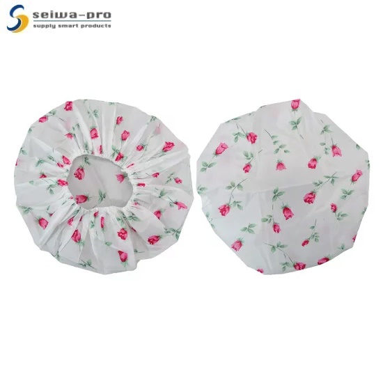 Mũ tắm bảo vệ tóc họa tiết hoa Seiwa - Hàng Nội Địa Nhật Bản