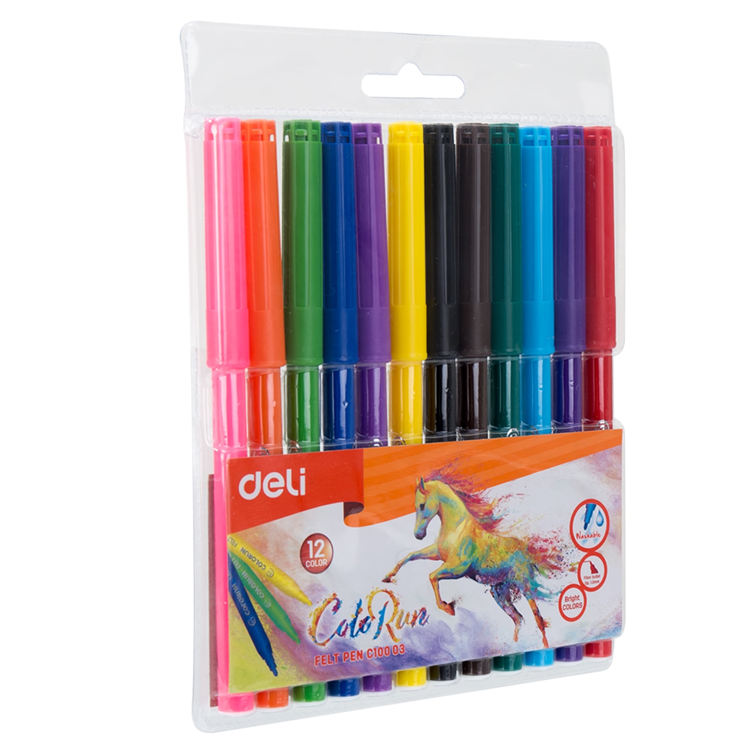 Bút màu nước 1.0mm Deli, 12 màu/18 màu/hộp - EC10003/EC10013