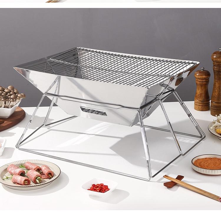 Bếp Nướng BBQ Không Khói  - Bếp Nướng Than Hoa Inox 304 Cỡ Lớn Cho 4 Đến 6 Người