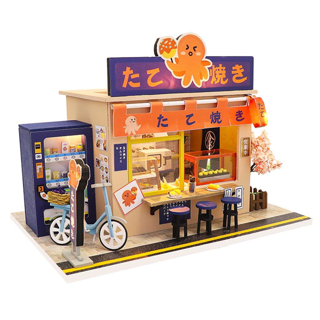Handicraft Mini Dollhouse Kit Creative Room No Dust Cover For Kids Birthday Gift