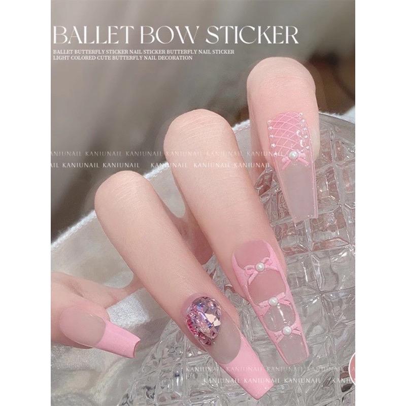 Sticker 5D Dán Móng Cao Cấp Nơ  7 Màu Trang Trí Làm Nail Hot Trend 2024 Nữ Women
