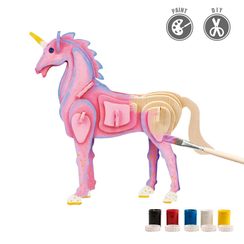 Ghép hình 3D &amp; tô màu Unicorn