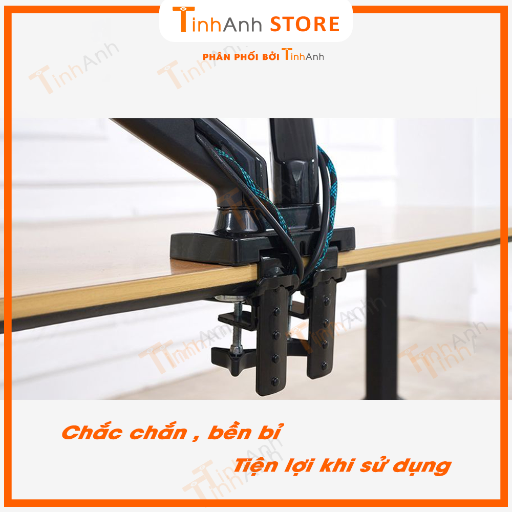 Giá Treo 2 Màn Hình Arm màn hình kép NB F160 17-27 inch, Giá treo màn hình đôi, giá đỡ màn hình tải trọng 9kg mỗi bên - Hàng Nhập Khẩu