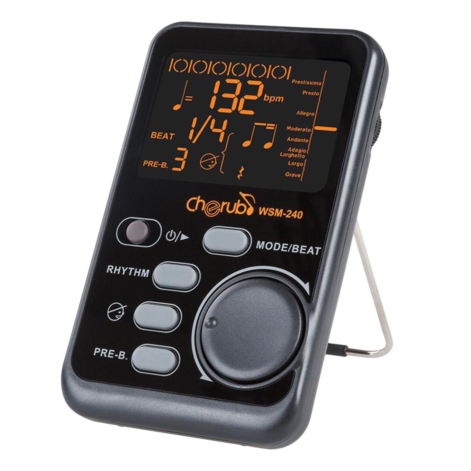 Portable LCD Digital Metronome Tuner Beat  Violin Guitar