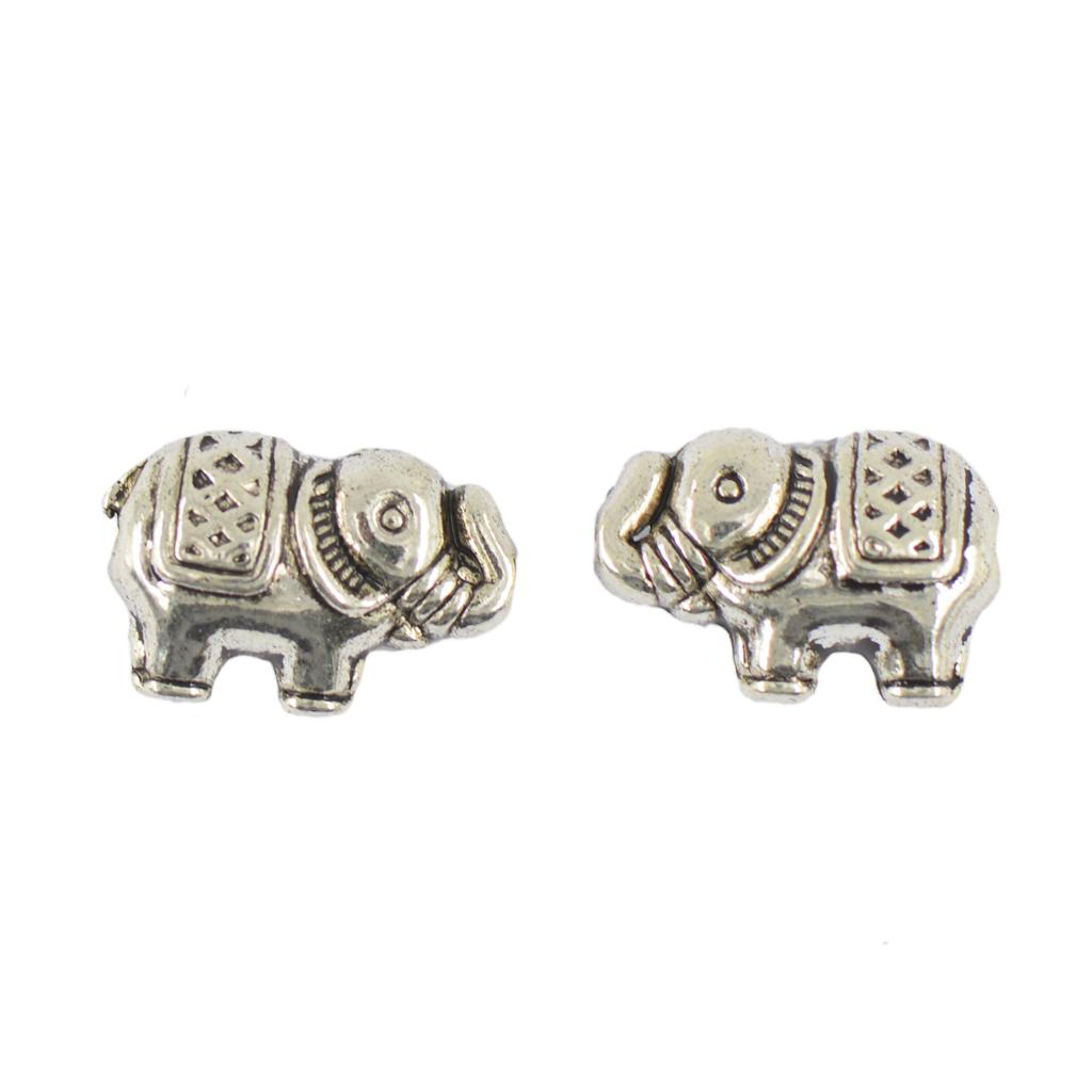 50 Pieces Elephant Spacer Charms Bead For Jewelry Making DIY