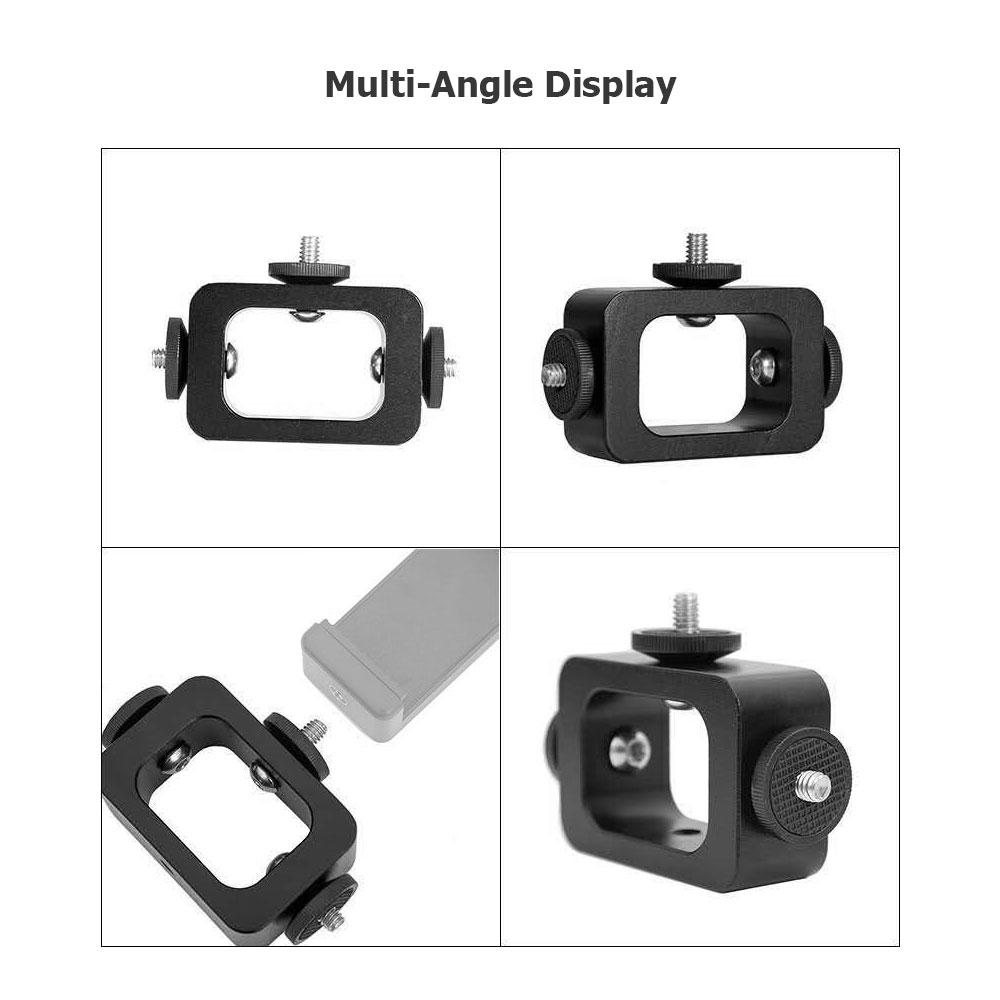 Chân đế mở rộng phát trực tiếp 3 điện thoại bằng hợp kim nhôm cao cấp, giá đỡ vít 1/4 inch