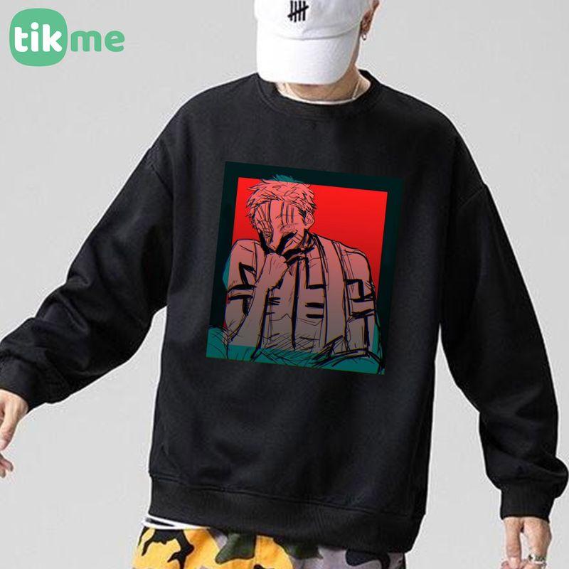 Áo nỉ sweater dáng rộng Demon Slayer Akaza Thập Nhị Quỷ Nguyệt (có ảnh thật shop tự chụp) size XS-2XL