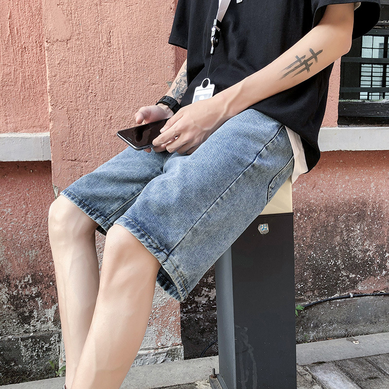 Quần đùi nam quần short ngắn chất liệu jeans phong cách đường phố Hàn Quốc – SMQSJ.01