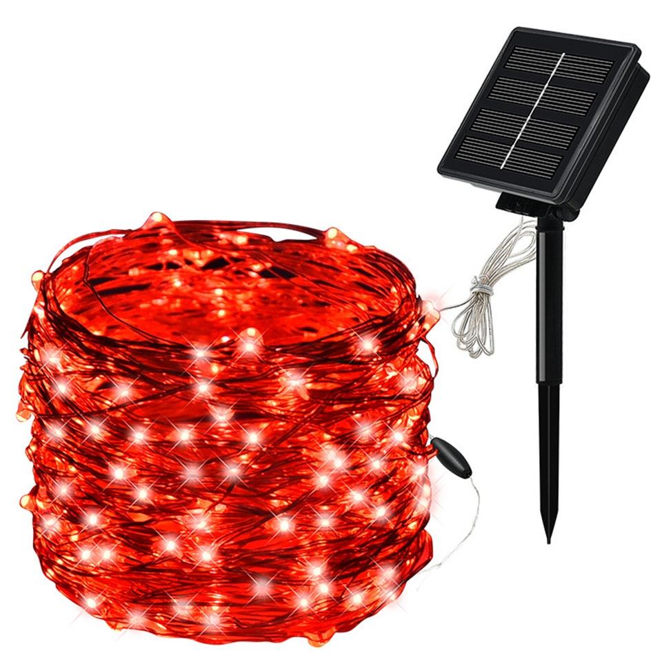 Dây Đèn Led 7M 12m 22m Sử Dụng Năng Lượng Mặt Trời Chống Thấm Nước Trang Trí Nhà/Sân Vườn