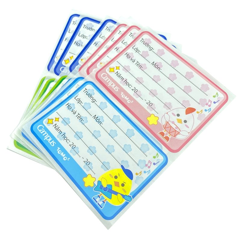 Nhãn vở Campus TOMO NT-TOM12 - 12 cái/tập