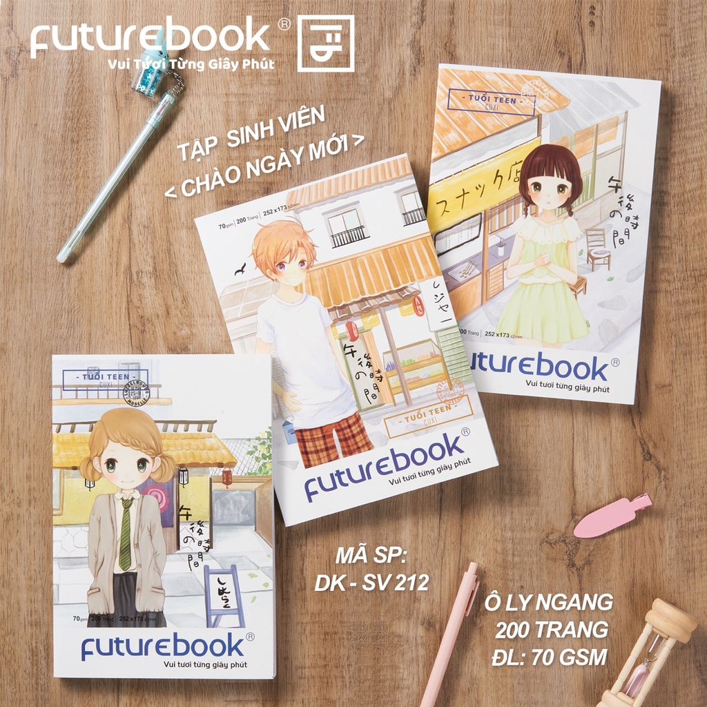 Tập Sinh Viên Cuxi Teen Ô ly ngang- 200 Trang- 70GSM- Phong cách Chibi. MSP: DK- SV 212. VPP FUTUREBOOK. Giao ngẫu nhiên