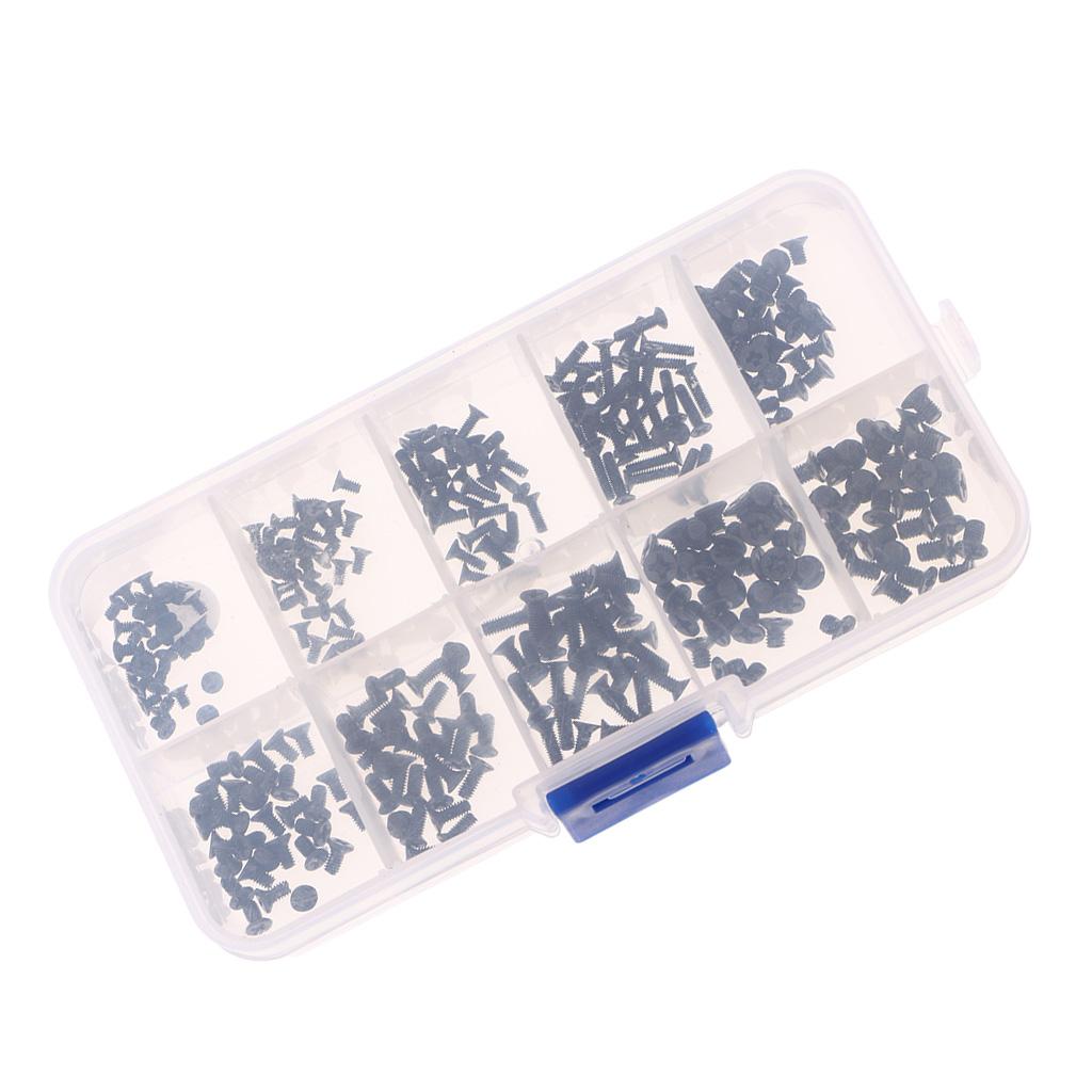 300Pcs M2 M2.5 M3 2-8mm  Head Metric Carbon Steel Micro Screws