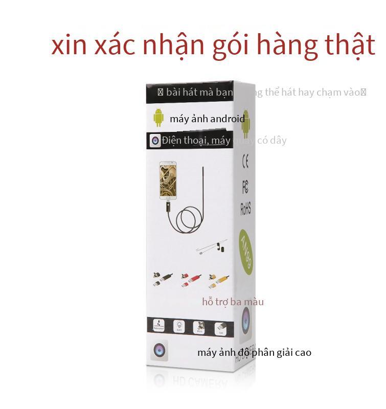 Điện thoại di động 8 mm chống nước độ nét cao hai trong một giá thấp nhất Máy nội soi Android phát hiện công nghiệp 2 mét Máy nội soi máy tính điện thoại di động