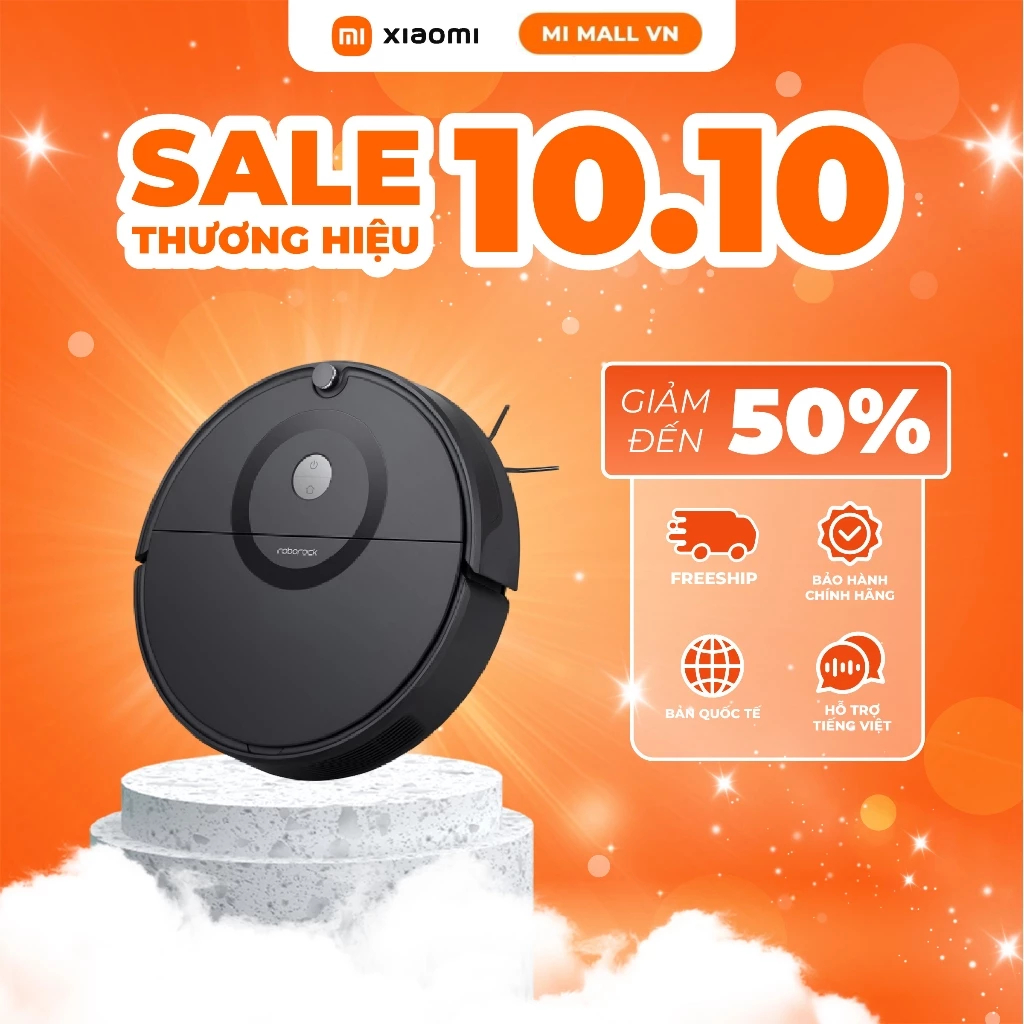 Robot Hút Bụi Lau Nhà Xiaomi Robot Vacuum E5 Black - Hàng Chính Hãng