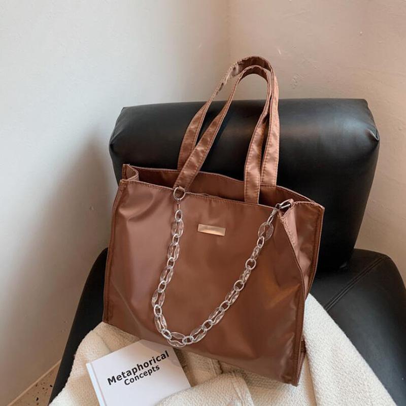 Lớn Thường Ngày Tote Túi Đơn Giản Thiết Kế Túi Xách Cho Nữ Dây Chuyền Túi Đeo Vai Nữ Thời Trang Du Lịch Túi Shopping