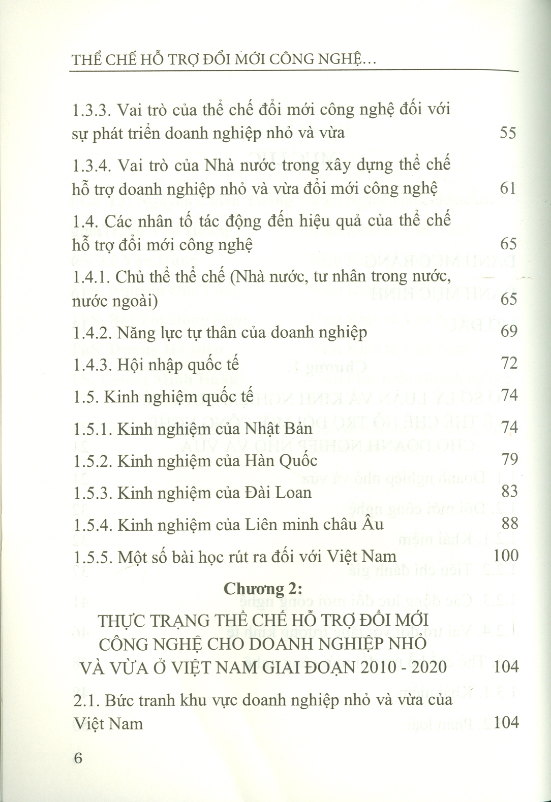 Thể Chế Hỗ Trợ Đổi Mới Công Nghệ Cho Doanh Nghiệp Nhỏ Và Vừa Việt Nam Trong Bối Cảnh Mới (Sách chuyên khảo)