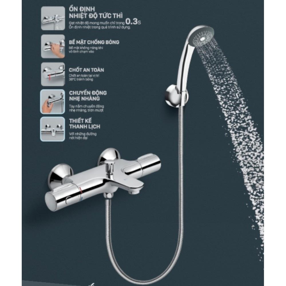 Trọn bộ Vòi sen tắm nhiệt độ BFV 3413T-4C/7C/8C ,Sen tắm Nóng lạnh, điều chỉnh nhiệt độ,