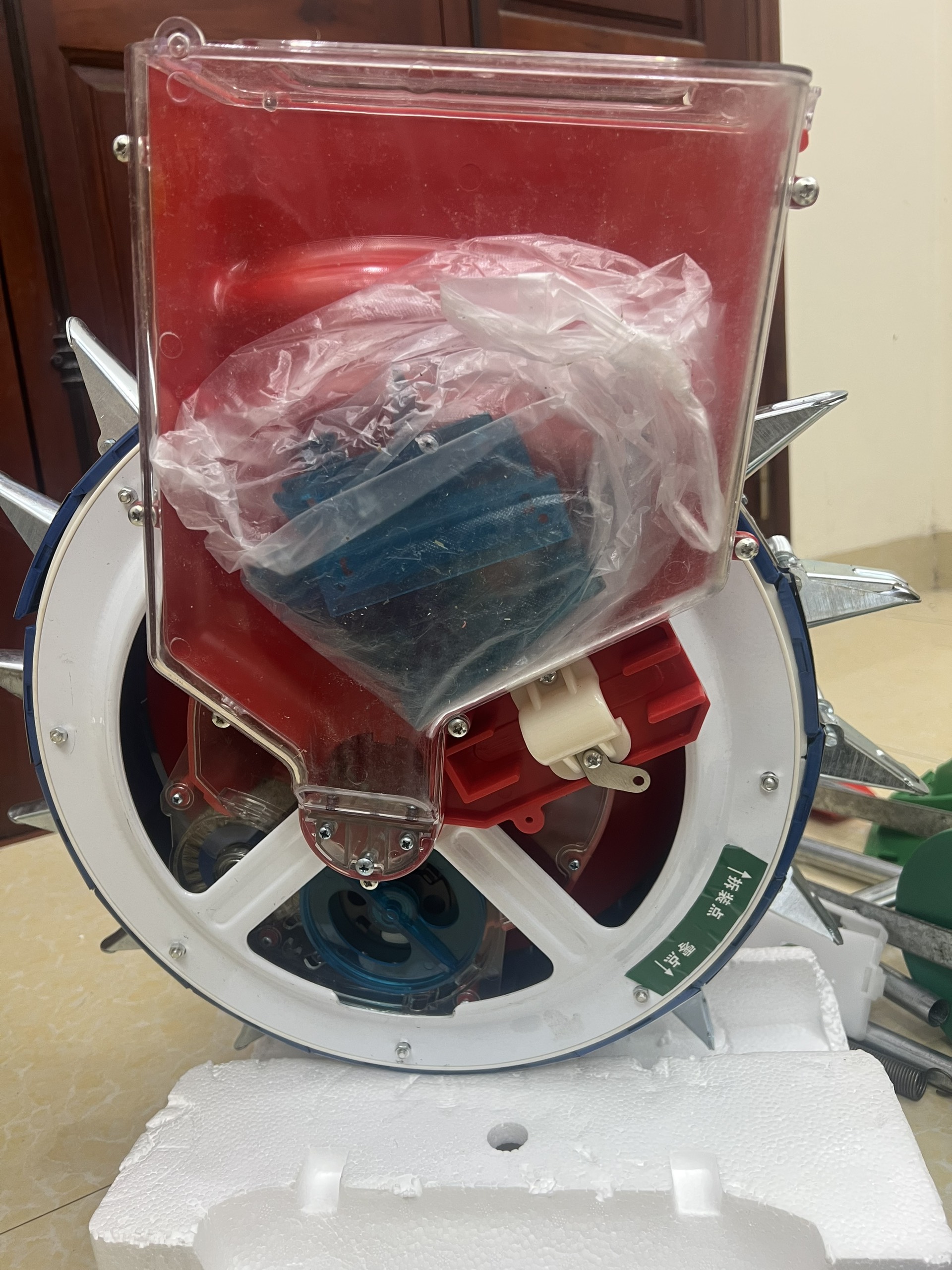 Máy Tra Hạt Vỏ Khung Bằng Thép Không Gỉ Mẫu 12 Mỏ Gieo Lạc Đậu Ngô Bắp Trỉa Hạt Khoảng Cách Gieo 14 18 23 28 32cm