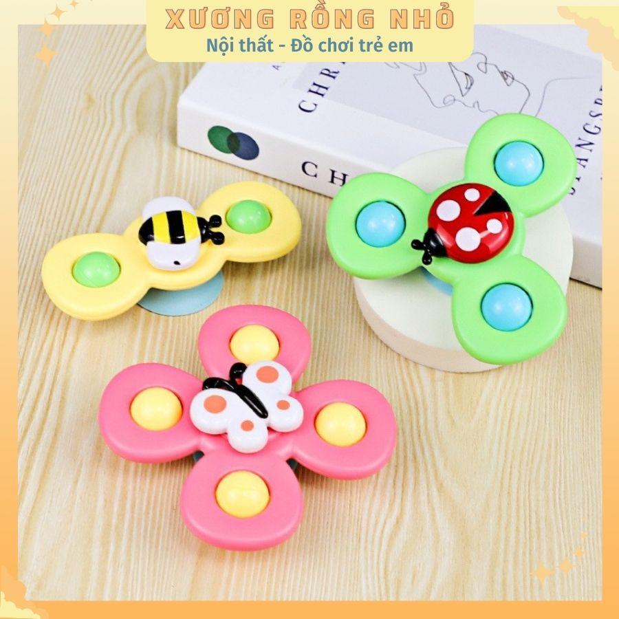 Set 3 con quay spinner, chong chóng dính tường, âm thanh vui nhộn cho bé