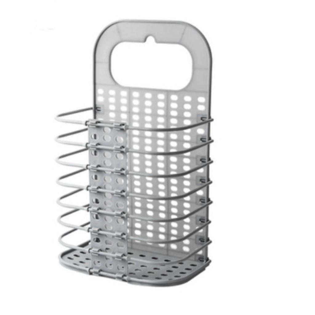 Rổ treo quần áo xếp gọn, giỏ treo đồ đa năng tặng kèm miếng dán hút chân không chắc chắn