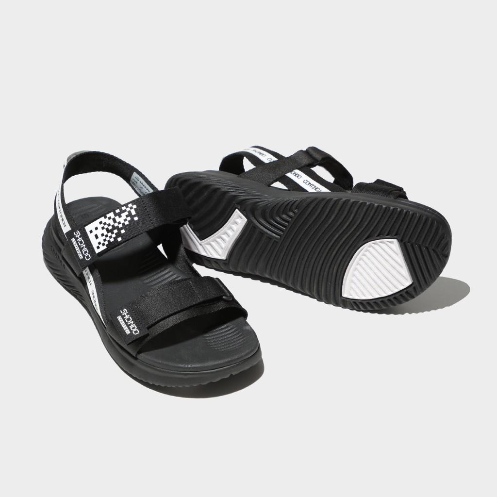 Giày Sandals Shondo Unisex F7 Continew Full Đen F7N1016