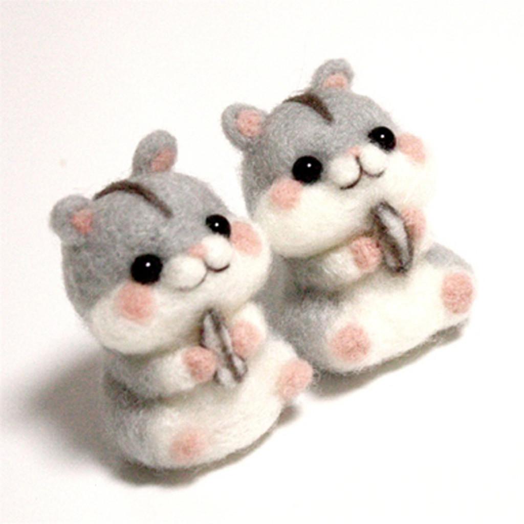 Hamster Needle Felting Kit DIY For Beginners with Basic Tools and Tutorials