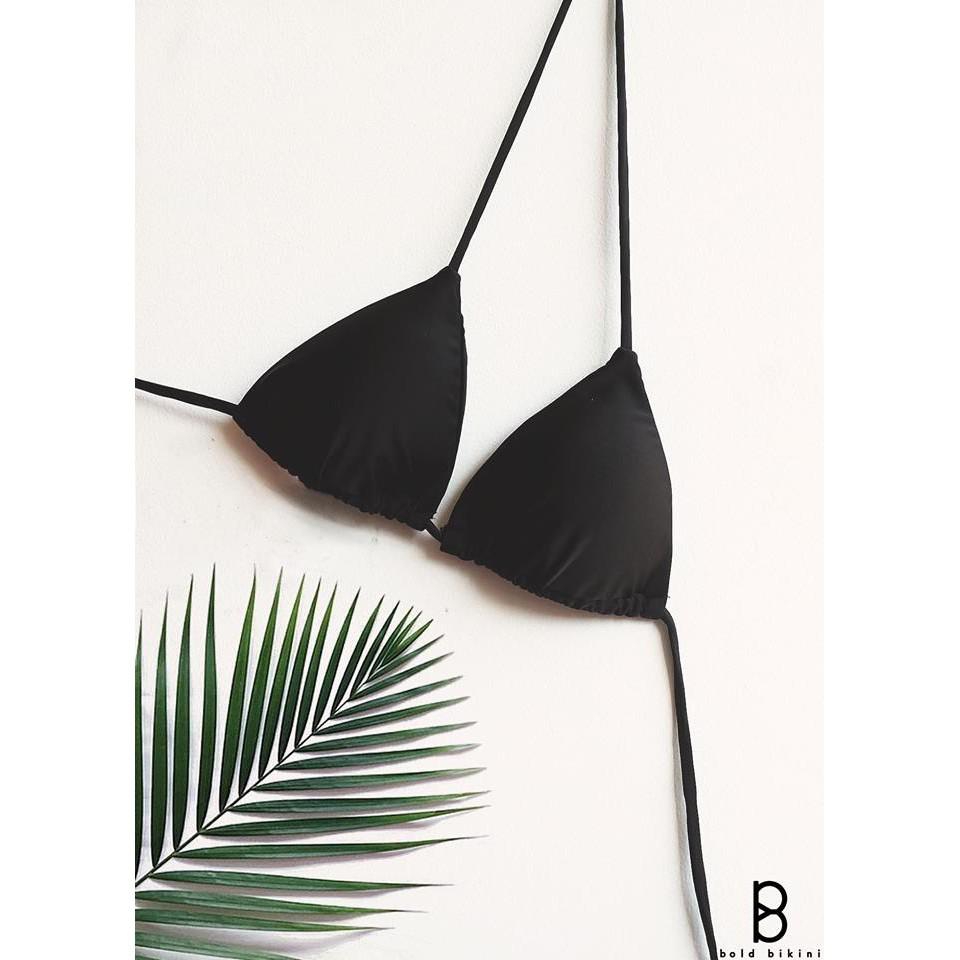 Áo bơi BOLD BIKINI dáng tam giác cột dây màu đen