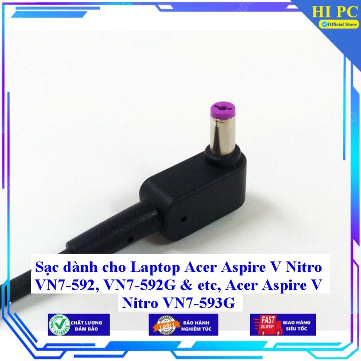 Sạc dành cho Laptop Acer Aspire V Nitro VN7-592 VN7-592G & etc Acer Aspire V Nitro VN7-593G - Kèm Dây nguồn - Hàng Nhập Khẩu