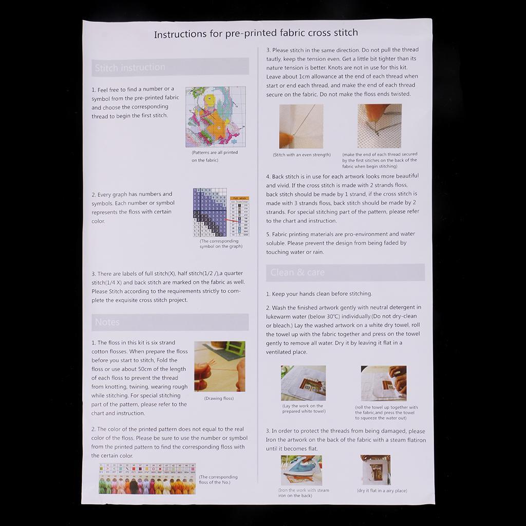 DIY Stamped Birds Cross Stitch Kits Beginners Adults 29 x 37cm 14CT Counted