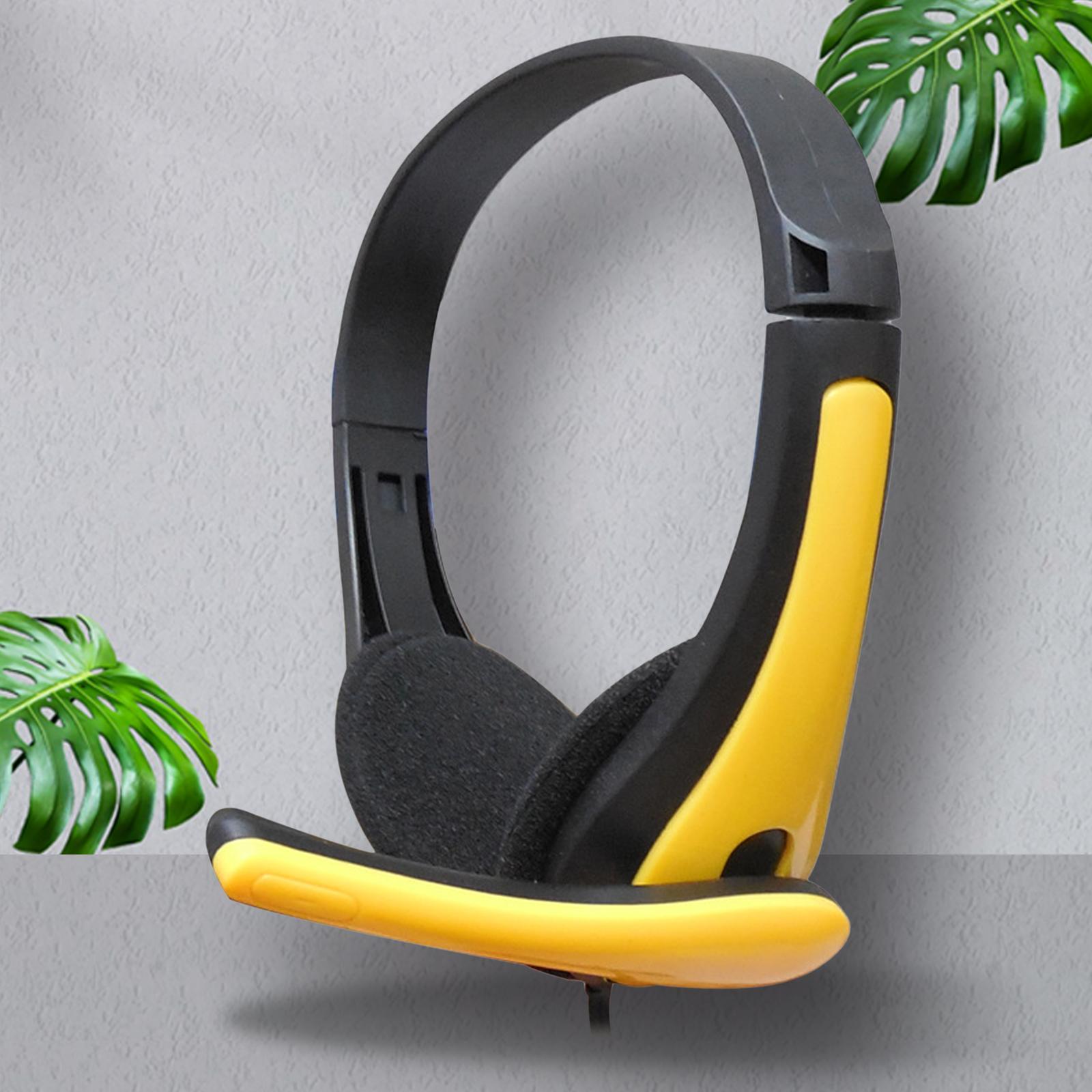 Wired Headphones 3.5mm Audio Cable Music Over Ear Headset for Cellphones Kids Online Class