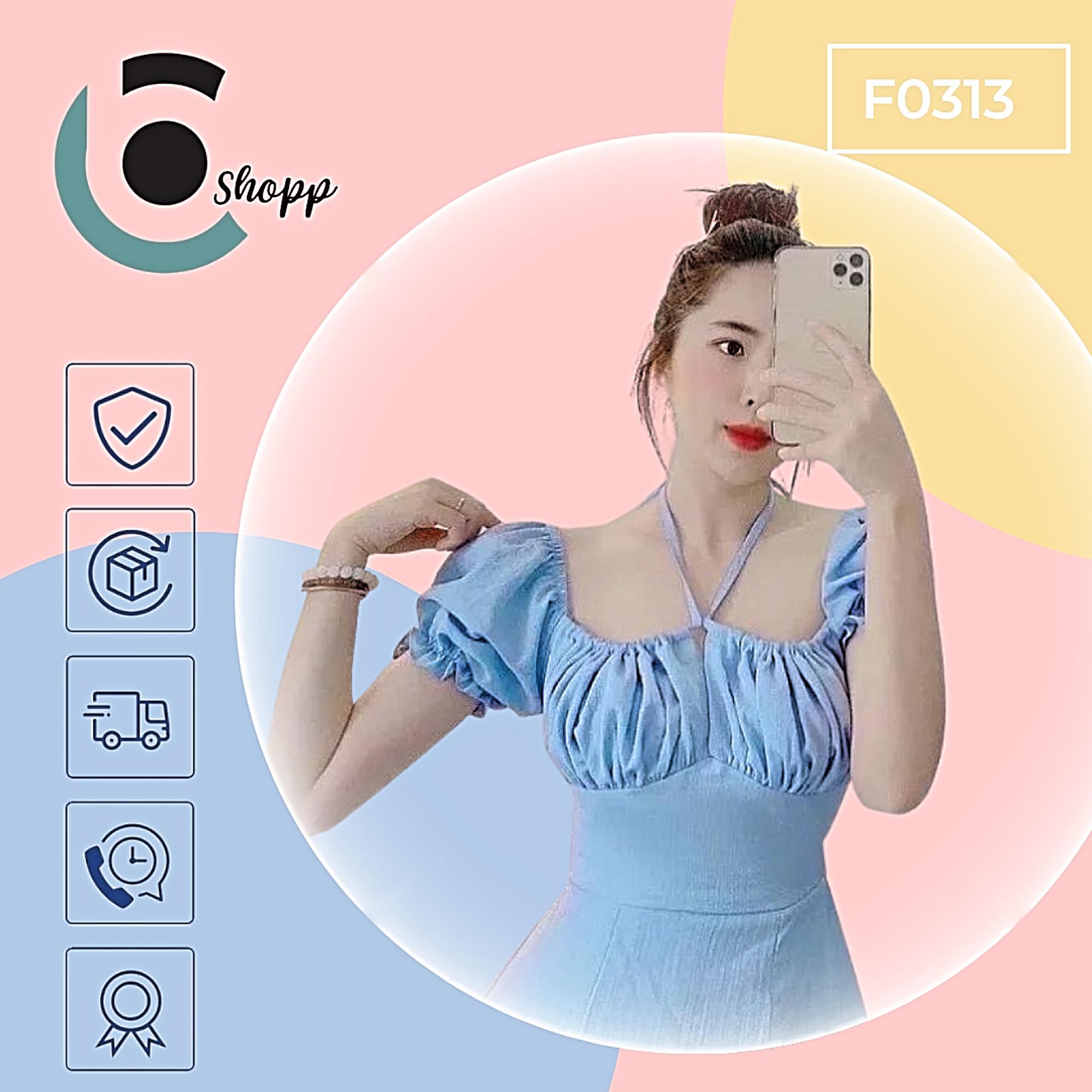 Đầm maxi nhíu ngưc xẻ tà cao cấp