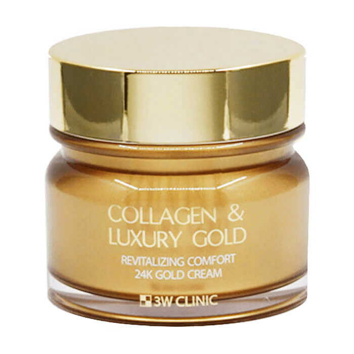 Kem dưỡng trắng da, ngăn ngừa lão hoá từ collagen và vàng 24K 3W Clinic Collagen & Luxury Gold Cream 100ml
