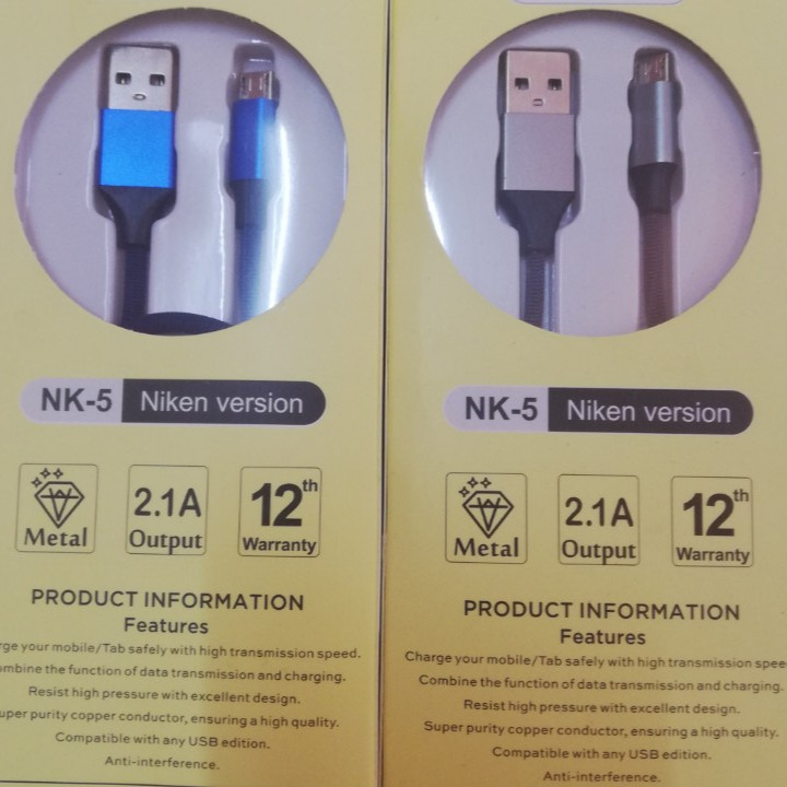 Cáp sạc nhanh Micro USB NK5, dây sạc bọc dù cho Samsung/Huawei/Xiaomi/Oppo/Sony, sạc nhanh 2A Max - Giao màu ngẫu nhiên