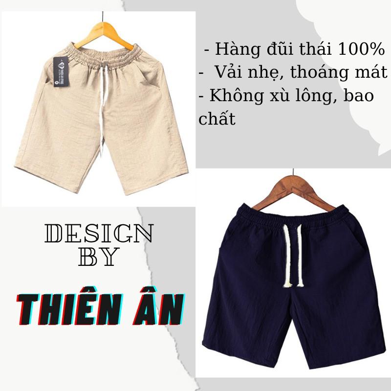 Quần Short Nam thể thao quần đùi đẹp vải đũi cao cấp phong cách hàn quốc - DHT