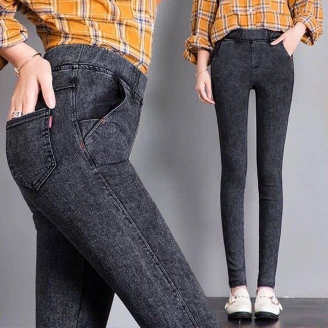 Quần legging nữ giả quần jean ( có 4 túi)