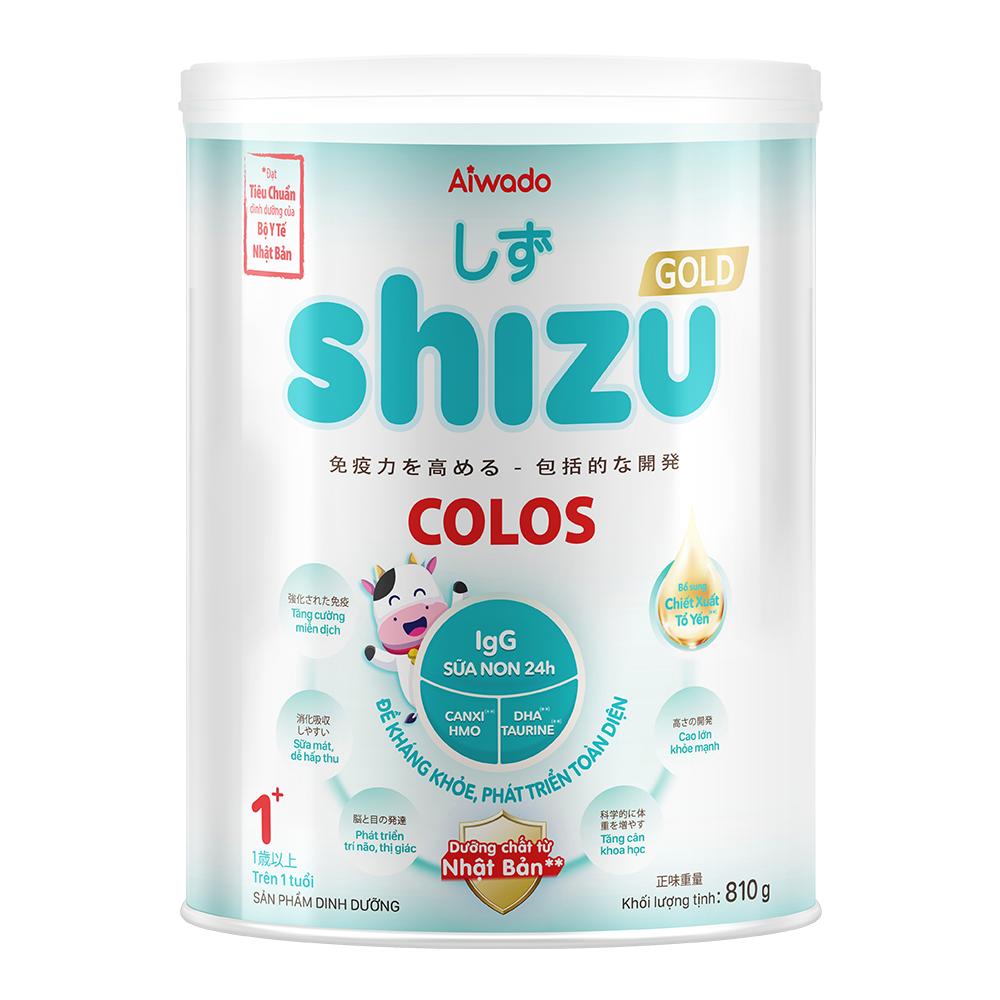 Sữa bột Aiwado Shizu Colos Gold 1+ 810g (trên 1 tuổi)