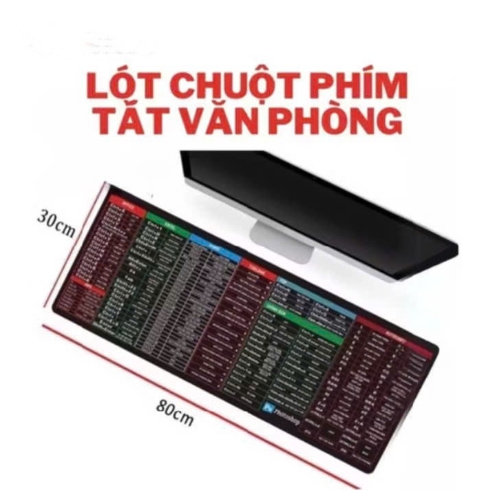 Tấm lót chuột bàn phím máy tính rất tiện nhiều chức năng máy tính có trên tấm lót chuột này