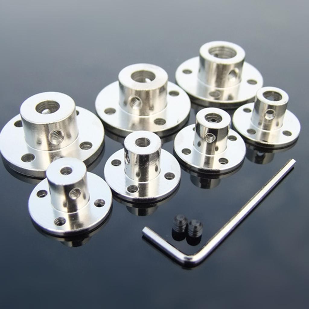 4mm+8mm Rigid Flanged Coupling Motor Guide Shaft Coupler Motors Connectors for DIY Parts