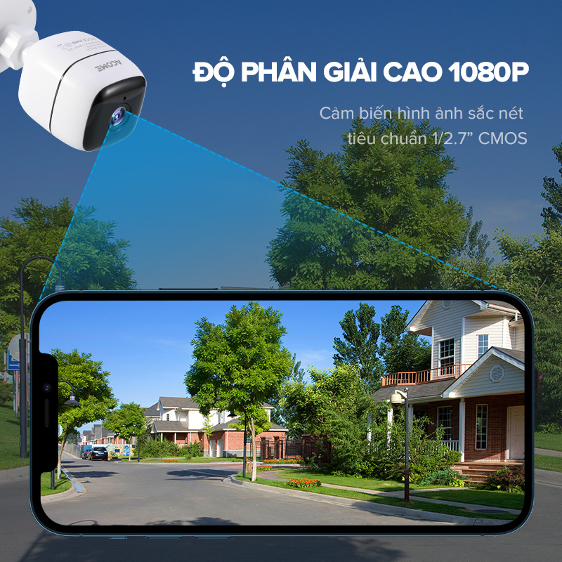 Camera IP Wifi Thông Minh Ngoài Trời ACOME APC04 - Độ Phân Giải 1080P - Hàng Chính Hãng