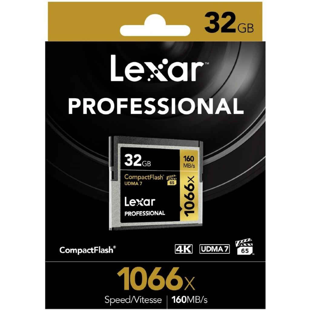 Thẻ nhớ CF Lexar 32GB Pro 1066X 160MB/s - Hàng Chính Hãng