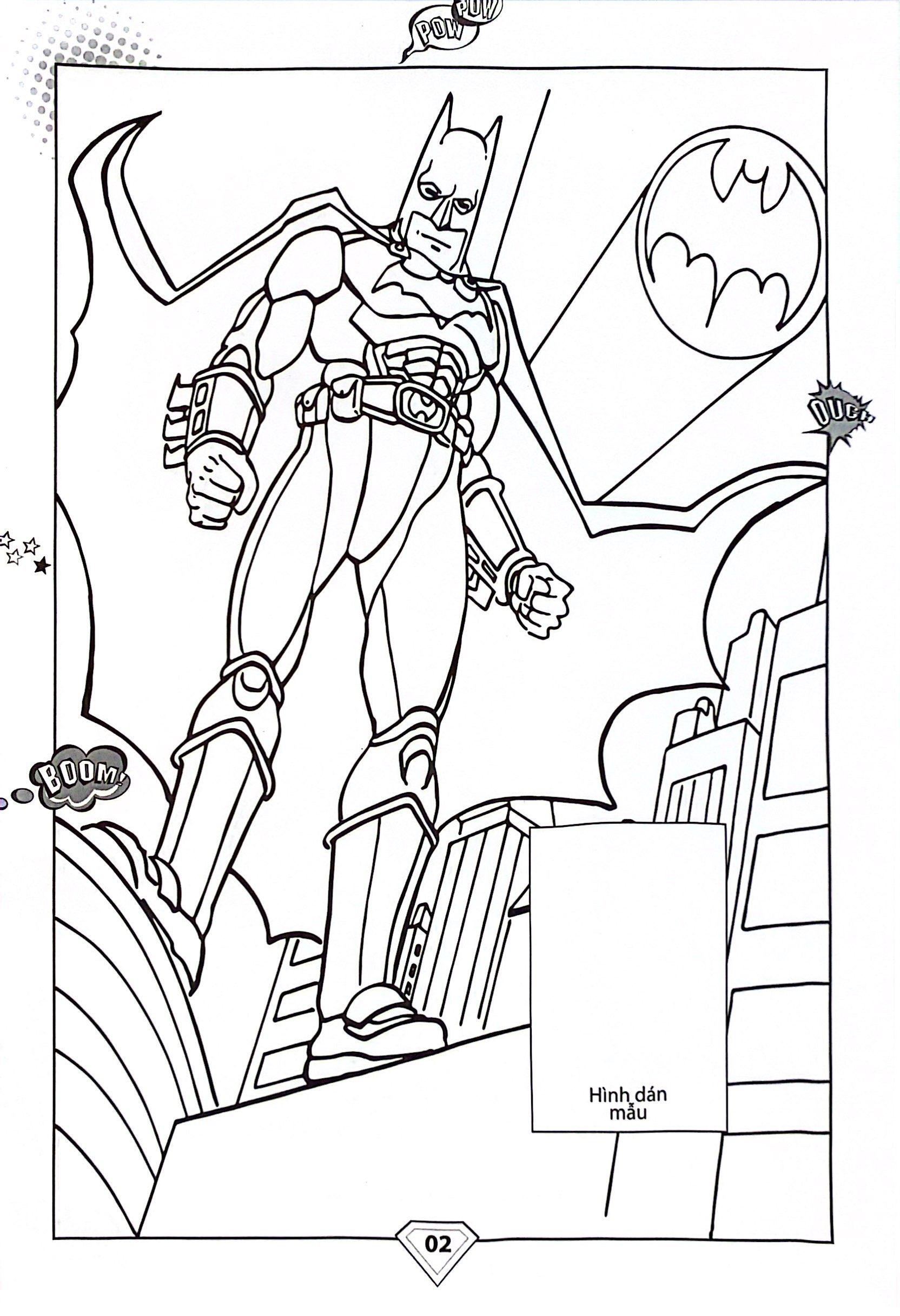 Dán Hình Và Tô Màu - Superhero - Batman (Tái Bản 2024)