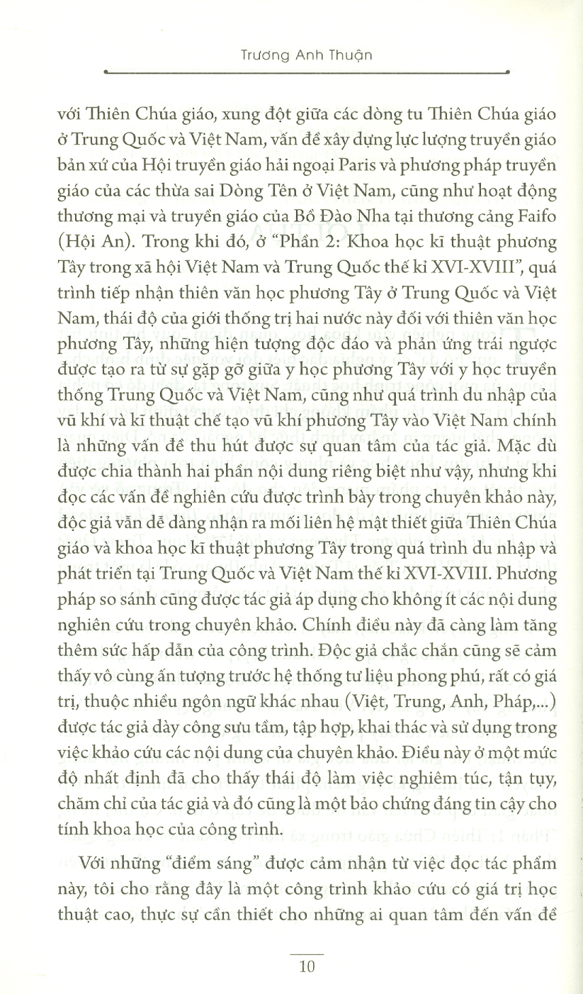 THIÊN CHÚA GIÁO VÀ KHOA HỌC KỸ THUẬT PHƯƠNG TÂY TRONG XÃ HỘI VIỆT NAM – TRUNG QUỐC THẾ KỈ XVI-XVIII - Trương Anh Thuận – Maihabooks
