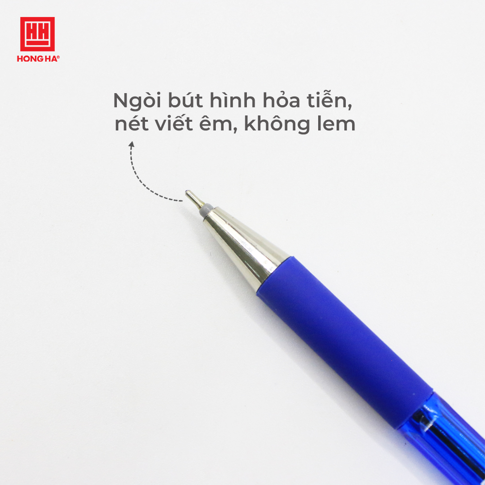 Bút Semi-gel Hồng Hà đầu ngòi 0.5mm cho nét viết êm, trơn - 2472